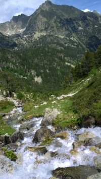 potok nad Estany de Sant Maurici.