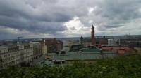 pohled z pevnosti na centrum Helsingborgu.
