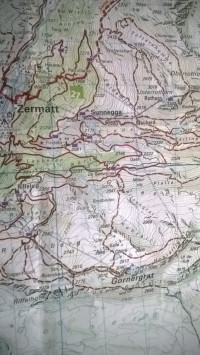 mapa Zermatt -  Gornergrat.