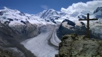 Monte Rosa a  Gornerský ledovec.