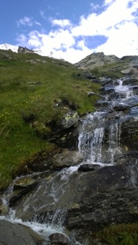 vodopád pod Weissmieshütte.
