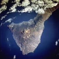 Satelitní pohled na Tenerife.