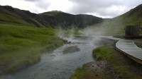 Horký potok v Reykjadalur.