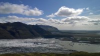 Odlamující se kry od ledovce Vatnajökull.