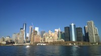 Manhattan z řeky Hudson.