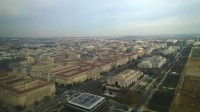 Pohled na centrum Washingtonu a Kapitol.