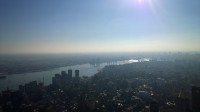 Pohled na Brooklyn a řeku East River.