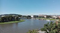 Řeka Wisla pod Wawelem.