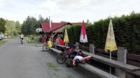 Osvěžovna unavených cyklistů v Nepomuku.