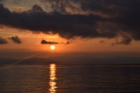 Východ slunce na Korfu.