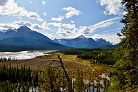 Vyhlídka na North Saskatchewan River.