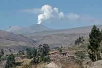 Vulkán Hualca Hualca (6025 m) z Chivay.