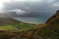 Haukland beach z Mannenu.