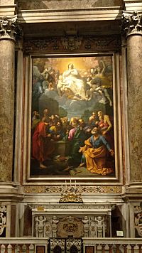 Rubensův obraz v Chiesa del Gesú.