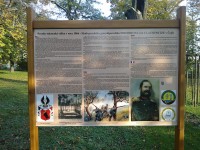 Informační tabule o bitvě v Čejči.