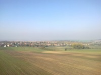 Výhled z rozhledny na Dolní Bojanovice.