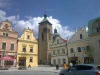 Havlíčkovo náměstí kostel Nanebevzetí Panny Marie.