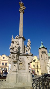 morový sloup na Havlíčkově náměstí.