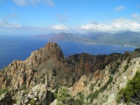 Calanches - skalní útvary na Korsice.