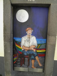 Malované dveře v ulici Santa Maria ve Funchalu.