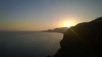 Západ slunce nad Funchalem.