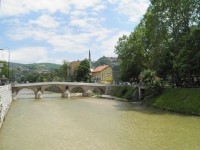 Latinský most v Sarajevu.