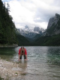 splněný sen - v jezeře, s Dachsteinem v zádech :)