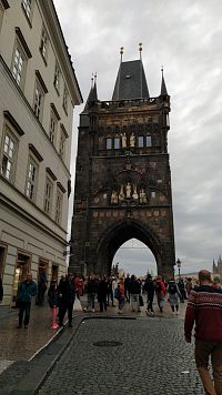 Staroměstská mostecká věž u vstupu na Karlův most v Praze