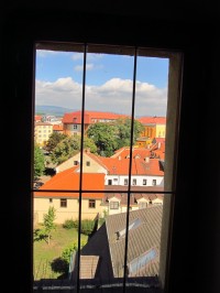 Pohled z okna Mikulovické brány v Kadani