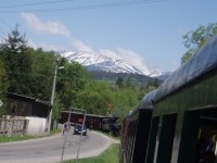 Pohled na hory z vlaku