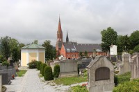 Kostel sv. Mikuláše, pohled od hřbitova