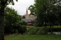 Kostel sv. Mikuláše, pohled z parku