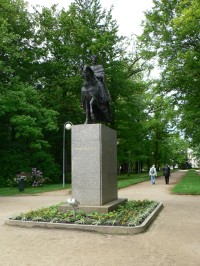 Františkovy Lázně, socha Františka I. ve Městských sadech