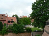 Hrad Cheb, pohled z Černé věže na město