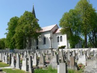Pačejov, hřbitov a kostel