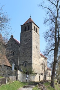 Vyskeř, věž kostela