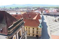 Jičín, pohled z věže na zámek