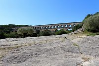 Pont du Gard, pohled z levého břehu