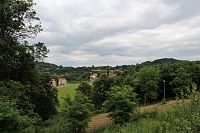 Pohled na obec Strašín od kostela