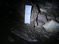 Strašínská jeskyně, živý stalagmit