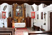Vnitřek kaple sv. Cyrila a Metoděje