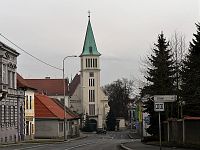 Klášterní kostel, pohled ze Strakonické ulice
