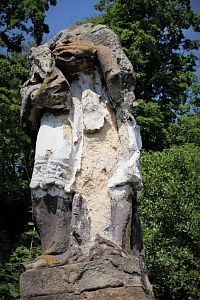 Merklín, socha sv. Jana z Nepomuku na mostě přes Merklínku