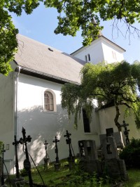 Jižní stěna kostela sv. Mořice