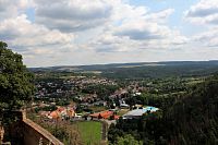 Boskovice, pohled z hradu na město