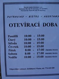 Otevírací doba bistra