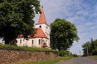 Kydliny, kostel sv. Václava pohled od jihu