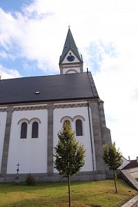 Severní strana kostela