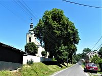 Ves Andělka a kostel sv. Anny.