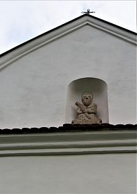 Socha sv. Jáchyma ve štítě